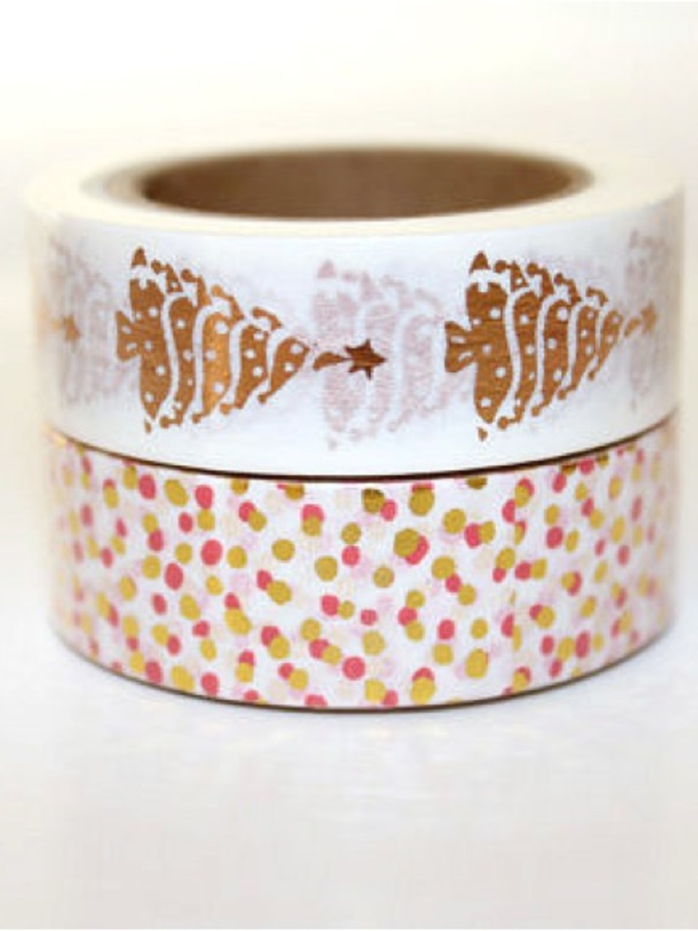 Decorative Gold & Pink Dot Washi Tape Set